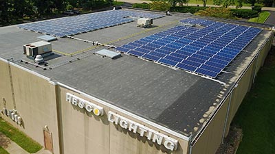 Solar Array at Hesco Lighting