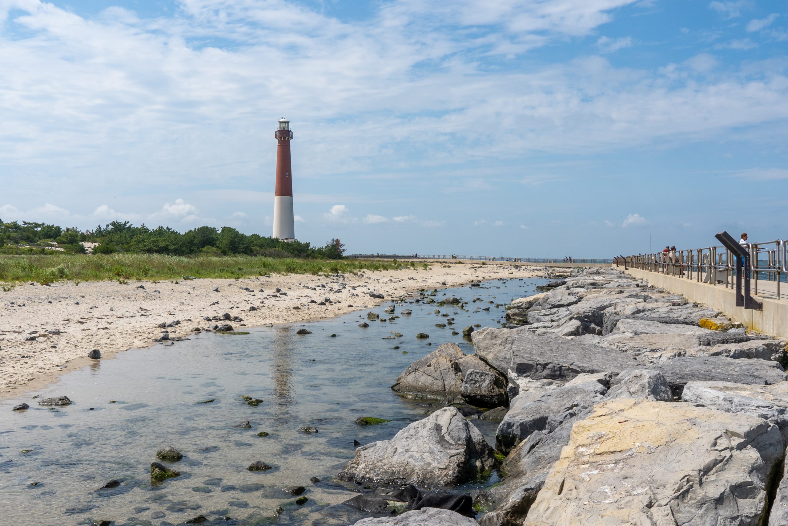 A,View,Of,The,Majestic,Barnegat,Lighthouse,On,The,Shore.